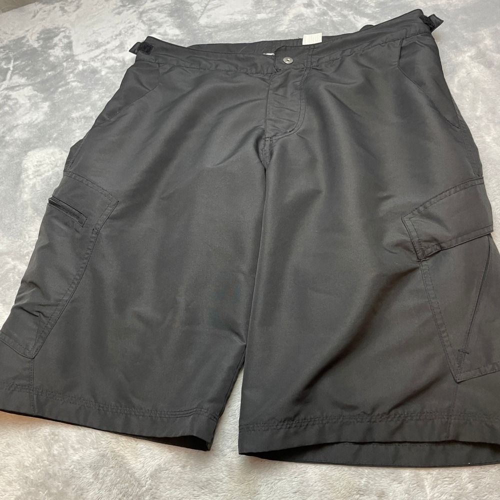 Fox Racing Mens Padded Cargo MTB Shorts Size 34 Black Mountain Bike Baggy